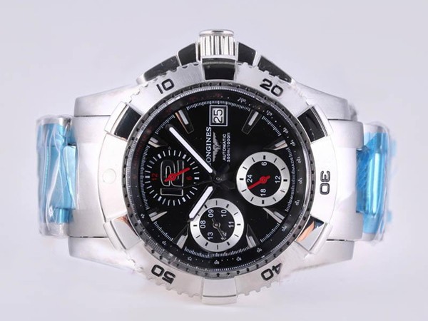 Longines Black Dial-Same Chassis As 7750-High Quality Montre