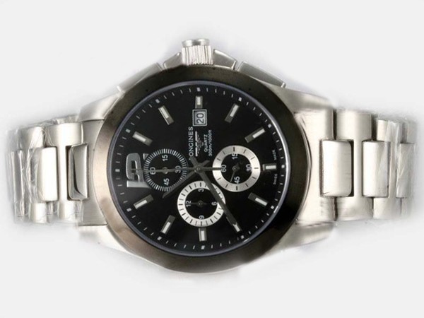 Longines Diamond Bezel with White Dial Montre
