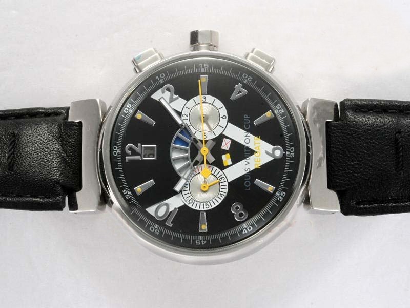 Louis Vuitton Cup Black Dial and Strap Montre
