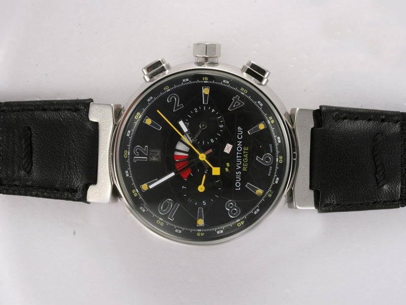Louis Vuitton Cup Black Dial and Strap Montre