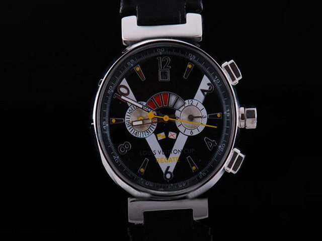 Louis Vuitton Cup Black Dial and Strap Montre