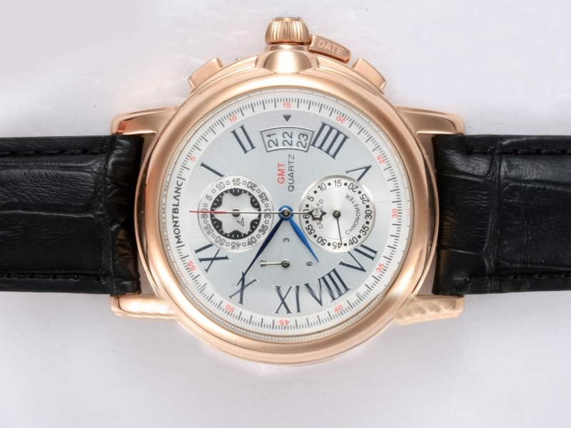Montblanc Star Rose Gold Case with White Dial Montre