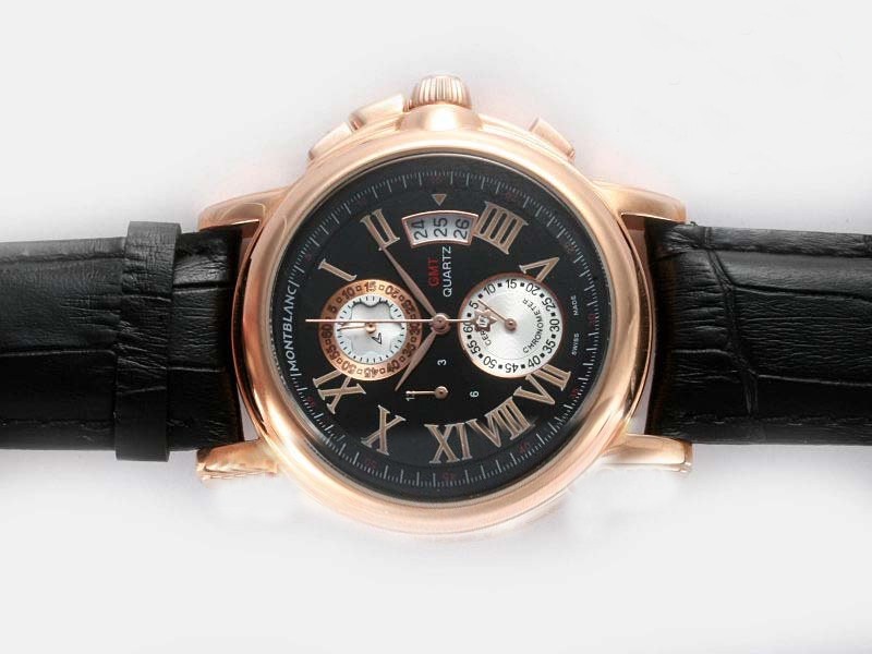 Montblanc Star Rose Gold Case with Black Dial Montre