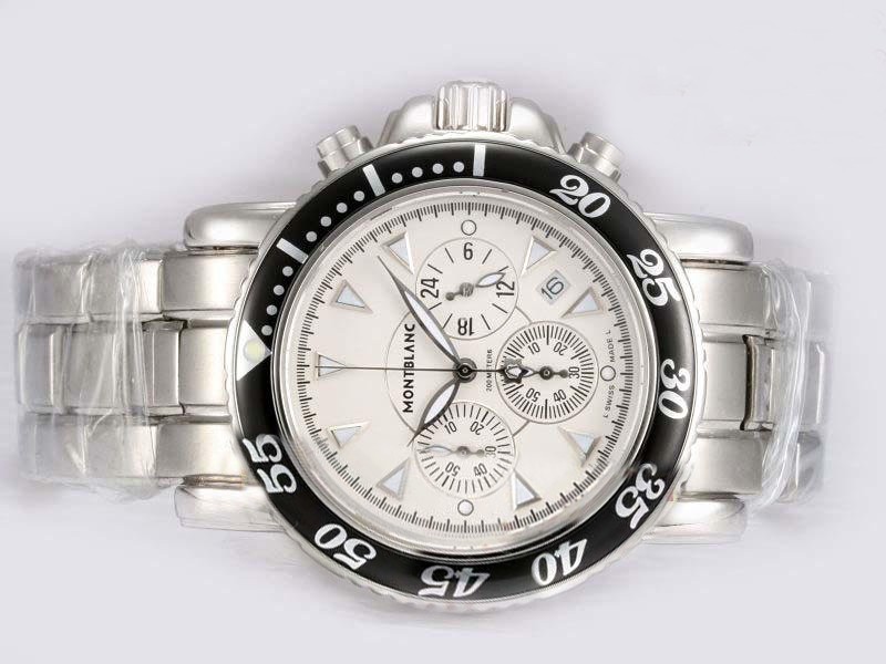 Montblanc Sport White Dial with Black Bezel Montre