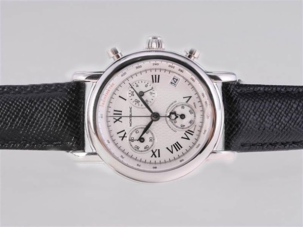 Montblanc Star White Dial and Black Strapl-Lady Size Montre