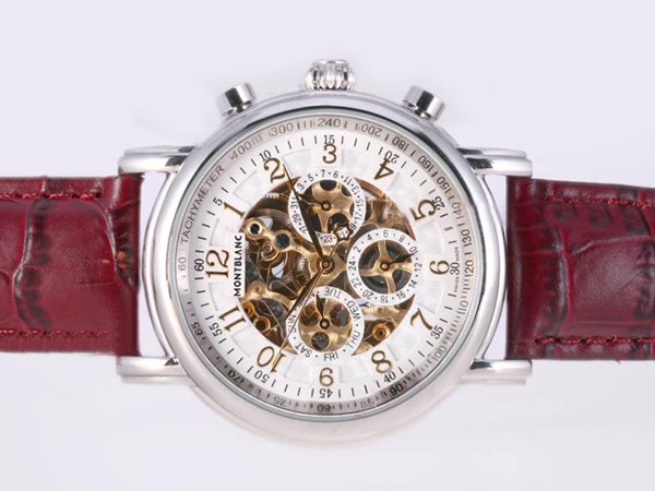 Montblanc Skeleton Automatic-Golden Number Marking Montre