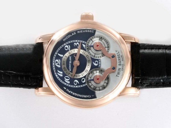 Montblanc Others Gold Case with Blue Dial Montre