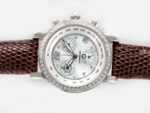 Montblanc Star Diamond Marking and Bezel-Lady Size Montre Montblanc Star Diamond Marking and Bezel-Lady Size Montre