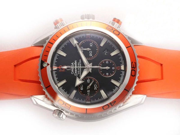 Omega Seamaster AR Coating with Orange Bezel Montre