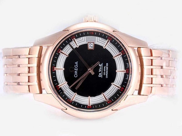 Omega Hour Vision Full Rose Gold with Black Dial Montre