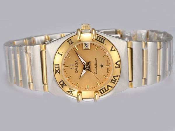 Omega Constellation Golden Dial Lady Size Montre