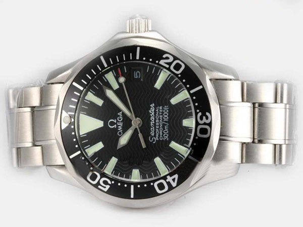 Omega Seamaster Black Dial and Bezel Montre