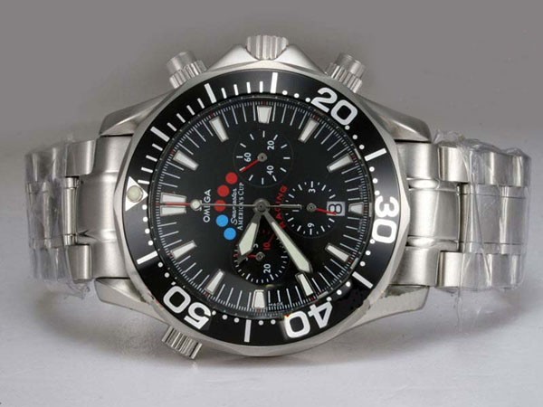 Omega Seamaster Black Dial and Bezel Montre