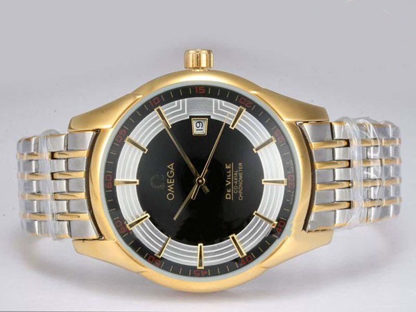 Omega Hour Vision Two Tone with Black Dial Montre