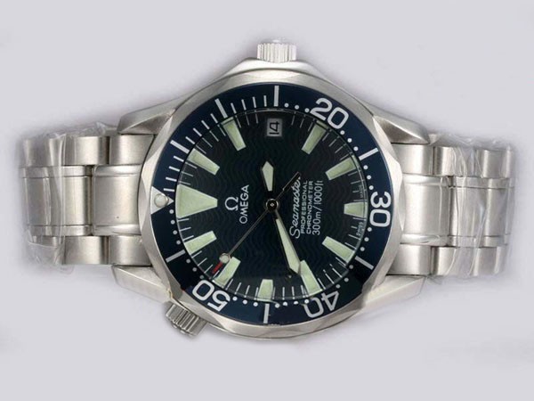 Omega Seamaster Blue Dial and Bezel Lady Size Montre Omega Seamaster Blue Dial and Bezel Lady Size Montre