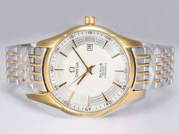 Omega Hour Vision Two Tone with White Dial Montre