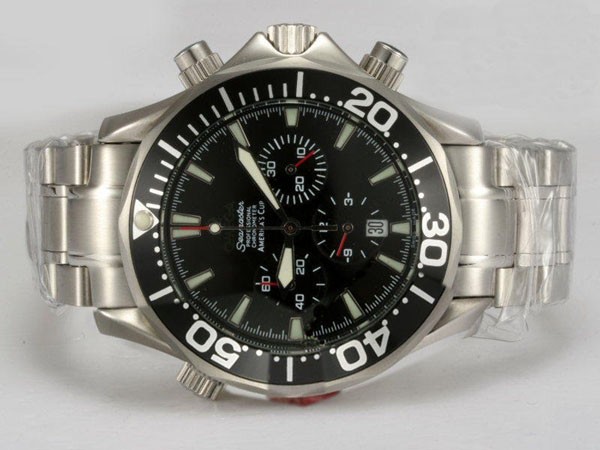 Omega Seamaster Black Dial and Bezel Montre