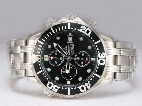 Omega Seamaster Black Dial and Bezel Montre