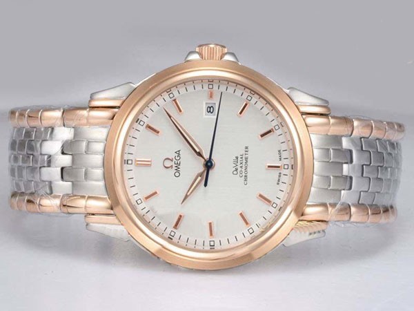 Omega De ville Two Tone with White Dial Montre