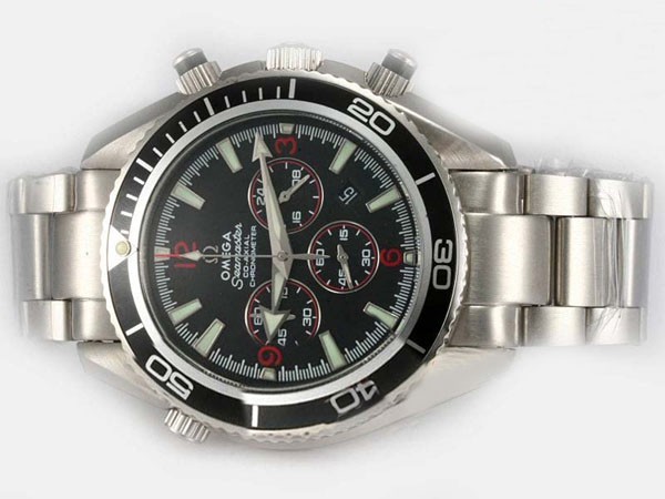 Omega Seamaster Black Bezel-Red marking Montre