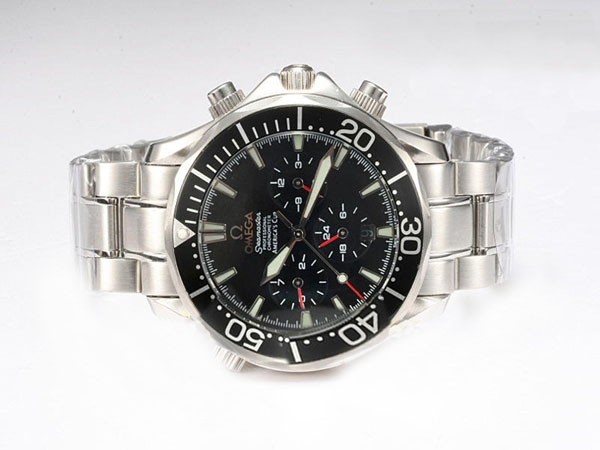 Omega Seamaster Black Dial and Bezel Montre