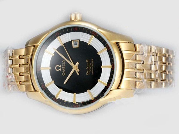 Omega Hour Vision Full Gold with Black Dial Montre