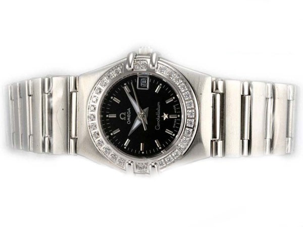 Omega Constellation Black Dial-Lady Size Montre