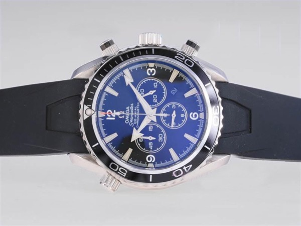 Omega Seamaster White Marking-Same Chassis As 7750 Version-Rubber Strap Montre
