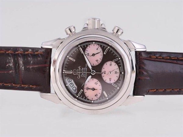 Omega De Ville Brown Dial and Strap- Lady Size Montre
