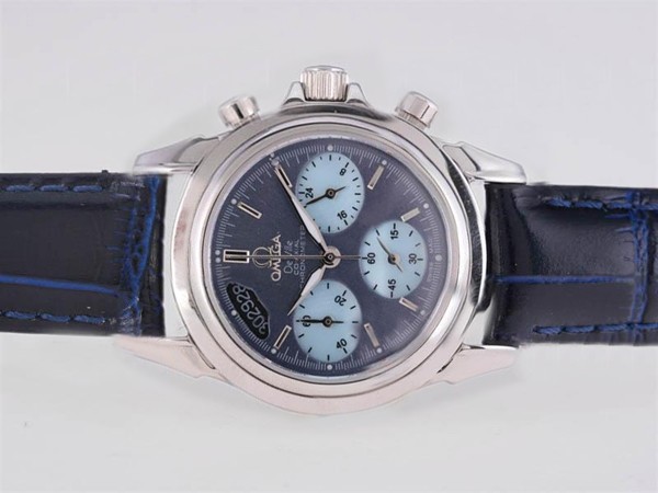 Omega De Ville Blue Dial and Strap- Lady Size Montre