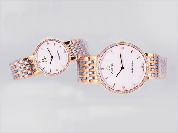 Omega Constellation White Dial-Couple Montre