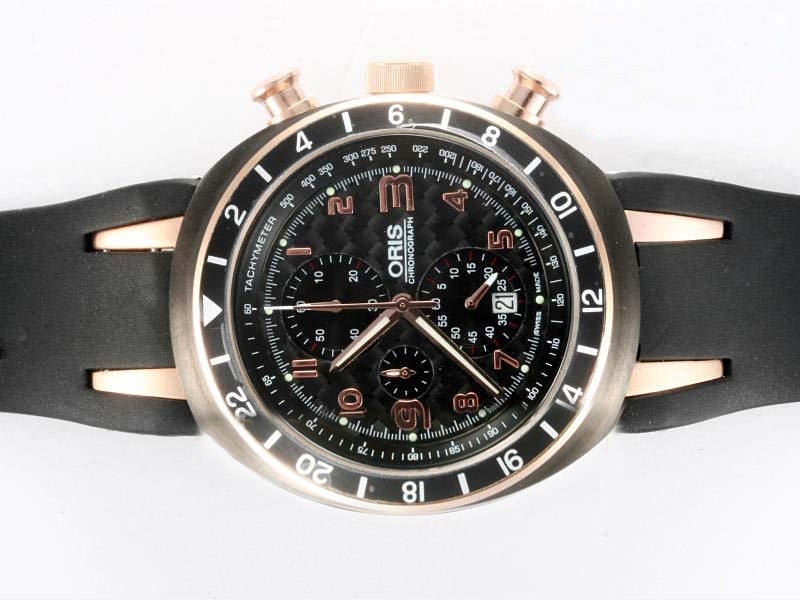 Oris PVD Case with Black Dial Montre