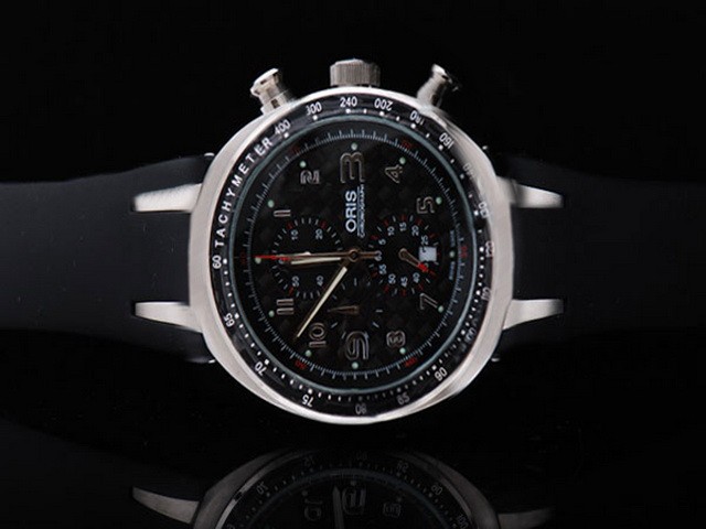 Oris Full Black with Silver Case Montre