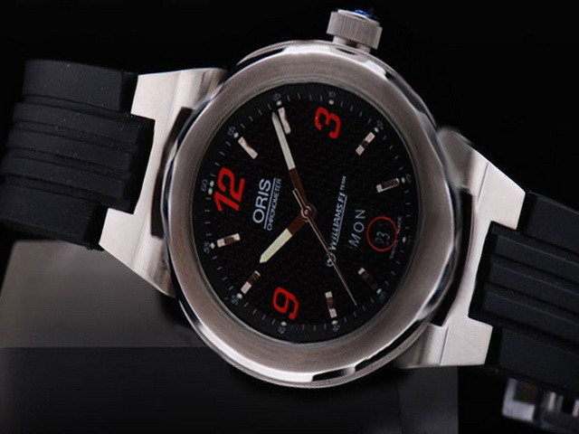 Oris Black Dial-red Marking Montre
