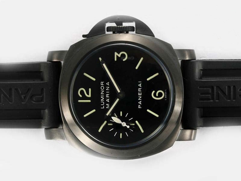 Panerai Luminor PVD Case with Rubber Strap -AR Coating Montre Panerai Luminor PVD Case with Rubber Strap -AR Coating Montre