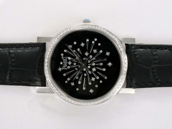 Piaget Altiplano Diamond Bezel With Black Dial Lady Size Lady Size Montre Piaget Altiplano Diamond Bezel With Black Dial Lady Size Lady Size Montre
