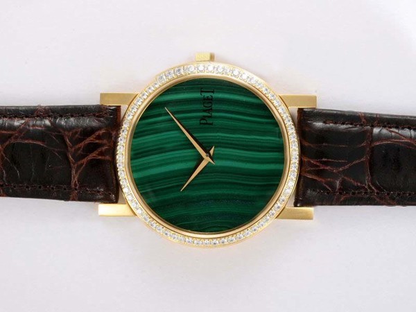 Piaget Altiplano Gold Case With Diamond Bezel-Green Dial Lady Size Montre