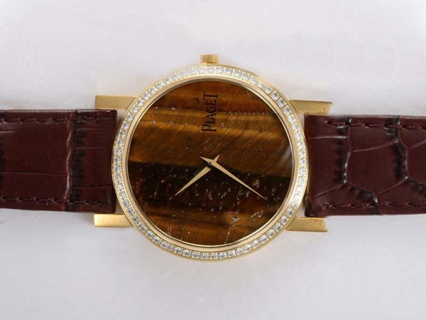 Piaget Altiplano Gold Case With Diamond Bezel Lady Size Montre Piaget Altiplano Gold Case With Diamond Bezel Lady Size Montre