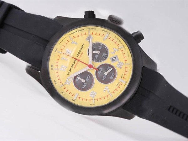 Porsche Design PVD Case With Yellow Dial Montre