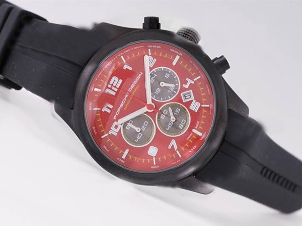 Porsche Design PVD Case With Red Dial Montre