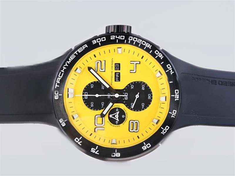Porsche Design PVD Case With Yellow Dial-Same Structure As 7750-High Quality Montre