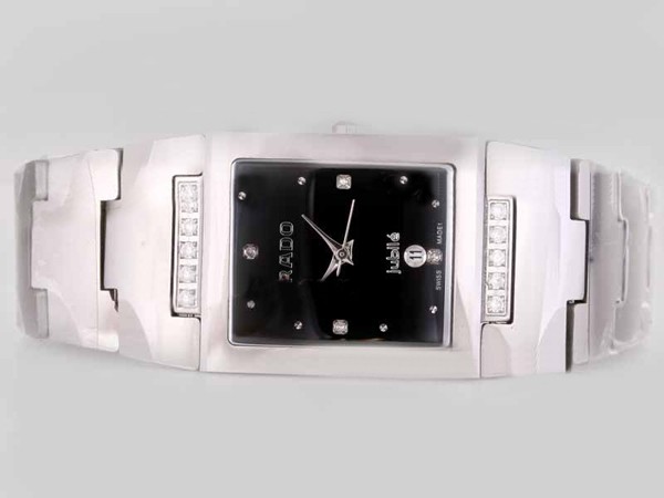 Rado Sintra Full Silver Tungsten Steel With Black Dial Montre