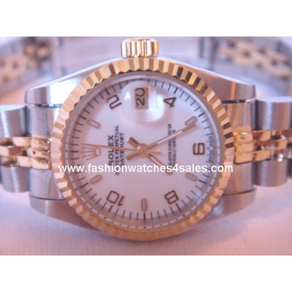 réplique Rolex Oyster Perpetual Datejust deux tons or 18 kt et acier hommes montre 116235CO11