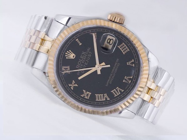 Rolex Datejust Swiss ETA 2836 Black Dial Roman Marking Montre Rolex Datejust Swiss ETA 2836 Black Dial Roman Marking Montre