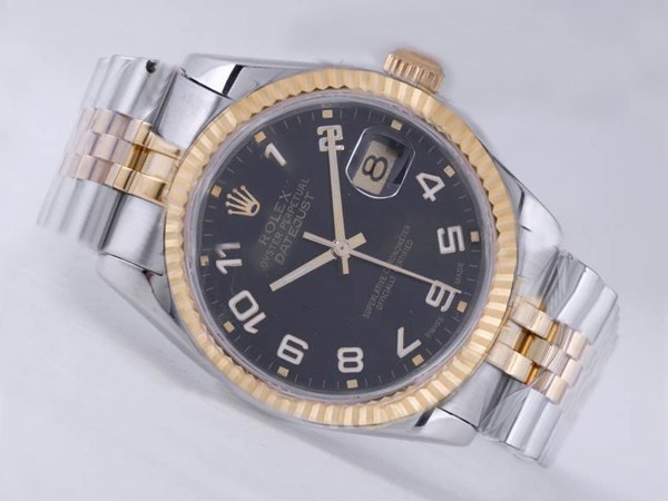 Rolex Datejust Swiss ETA 2836 Black Dial Number Marking Montre Rolex Datejust Swiss ETA 2836 Black Dial Number Marking Montre