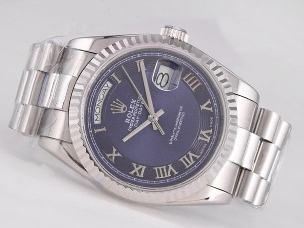 Rolex Day-Date Swiss ETA 2836 Blue Dial Roman Marking Montre