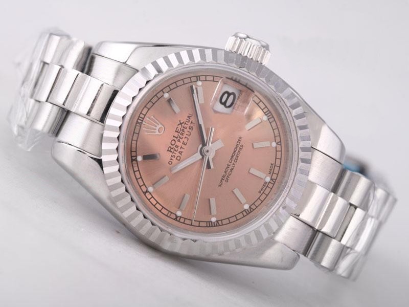 Rolex Datejust Swiss ETA 2671 Champagne Dial Stick Marking Lady Size Montre