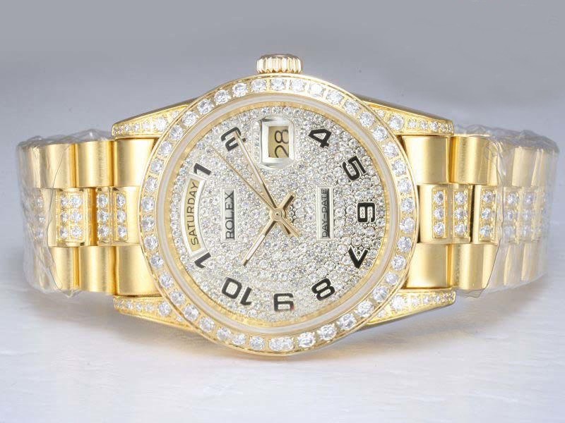 Rolex Day-Date Automatic Diamond Bezel And Dial Montre
