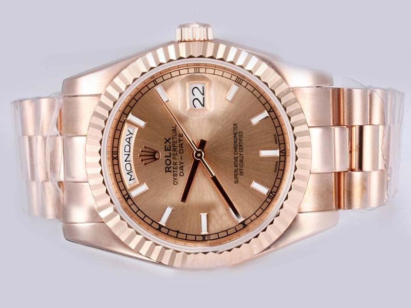 Rolex Day-Date Automatic Rose Golden Dial Montre Rolex Day-Date Automatic Rose Golden Dial Montre