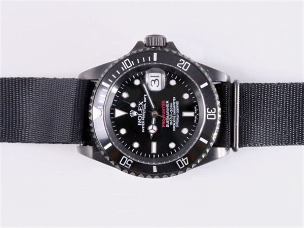 Rolex Submariner PVD Case With Black Nylon Strap-Pro Hunter Special Edition Montre